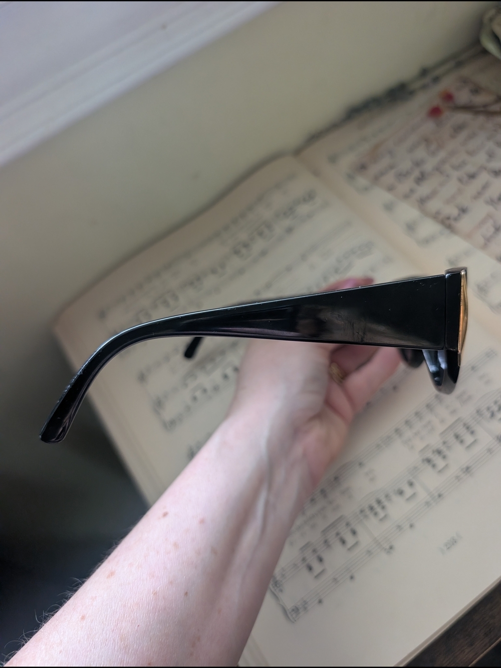 Vintage 90s Versace Black Sunglasses with Gold Accents - Picture 11 of 14